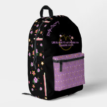 Randow Print Cut Sew Backpack