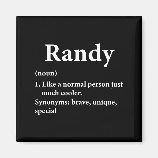 Randy Name Definition Funny D  Magnet (Front)