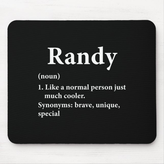 Randy Name Definition Funny D  Mouse Mat (Front)
