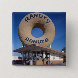 Randy's Doughnuts California Architecture 15 Cm Square Badge