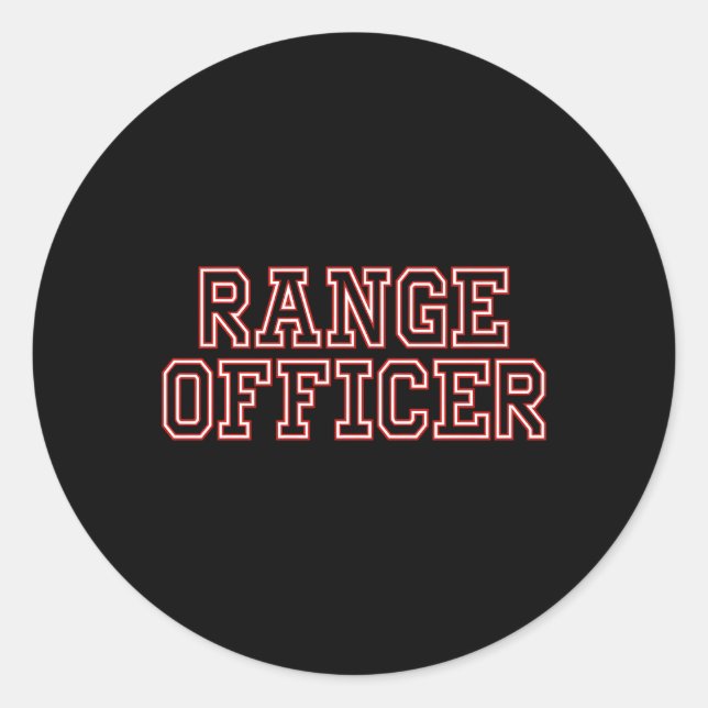 Range Officer Classic Round Sticker (Front)