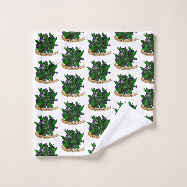 Ranger Dice Design Bath Towel Set (Wash Cloth)