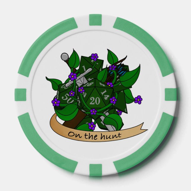 Ranger Dice Design Poker Chips (Front)