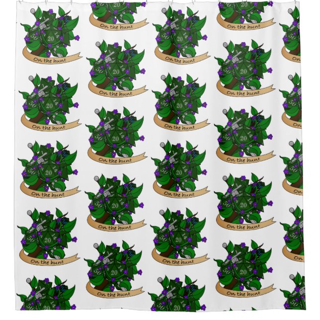 Ranger Dice Design Shower Curtain (Front)