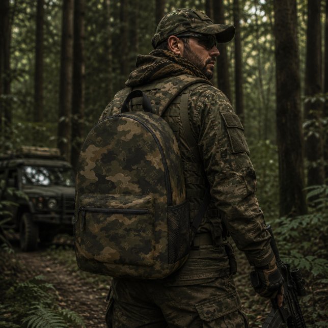 Ranger Elite Woodland Camouflage Pattern Printed Backpack (Creator Uploaded)