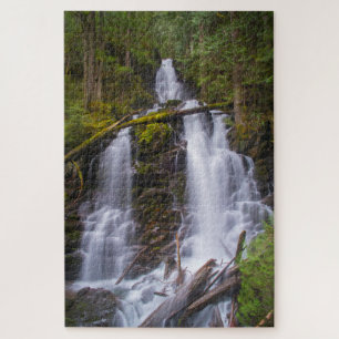 Ranger Falls, Mt. Rainer National Park, Washington Jigsaw Puzzle