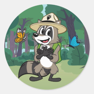 Ranger Rick   Butterfly Hero - Butterfly Sign Classic Round Sticker