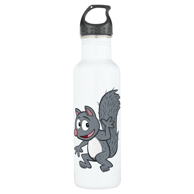 Ranger Rick | Grey Squirrel Waving 710 Ml Water Bottle (Front)