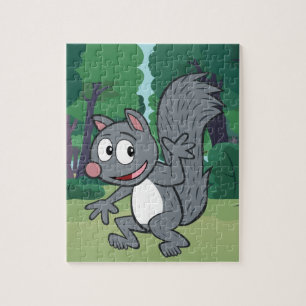 Ranger Rick Grey Squirrel Waving Jigsaw Puzzle