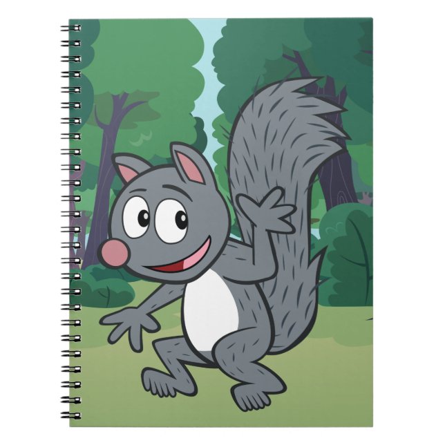 Ranger Rick | Grey Squirrel Waving Notebook (Front)