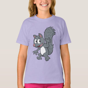 Ranger Rick Grey Squirrel Waving T-Shirt