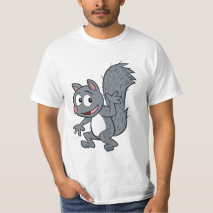 Ranger Rick Grey Squirrel Waving T-Shirt