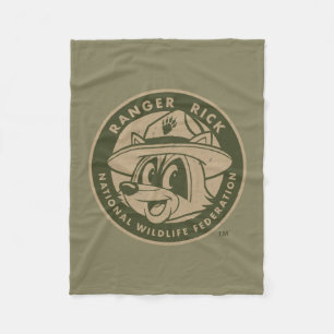 Ranger Rick   Ranger Rick Khaki Logo Fleece Blanket