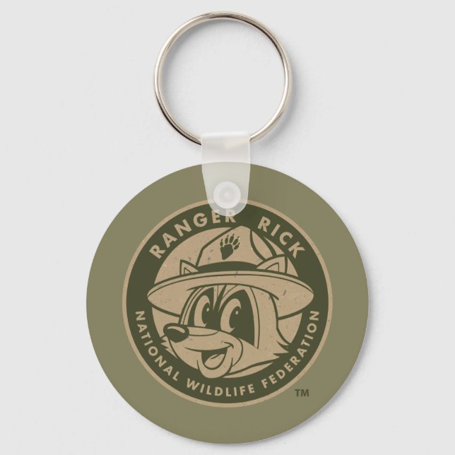 Ranger Rick | Ranger Rick Khaki Logo Key Ring (Front)