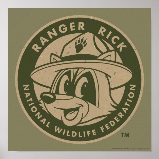 Ranger Rick | Ranger Rick Khaki Logo Poster (Front)