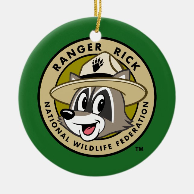 Ranger Rick | Ranger Rick Logo Ceramic Tree Decoration (Front)