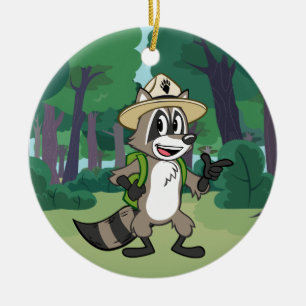 Ranger Rick   Ranger Rick Pointing Ceramic Tree Decoration