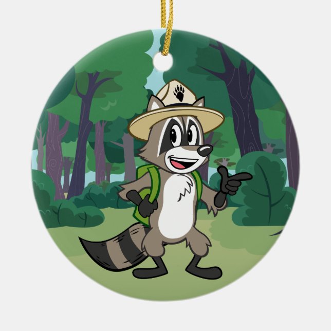 Ranger Rick | Ranger Rick Pointing Ceramic Tree Decoration (Front)