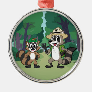 Ranger Rick   Ranger Rick & Ricky Metal Tree Decoration