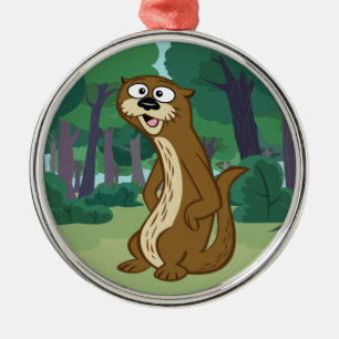Ranger Rick   Reggie Otter Metal Tree Decoration