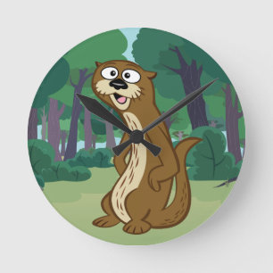 Ranger Rick Reggie Otter Round Clock