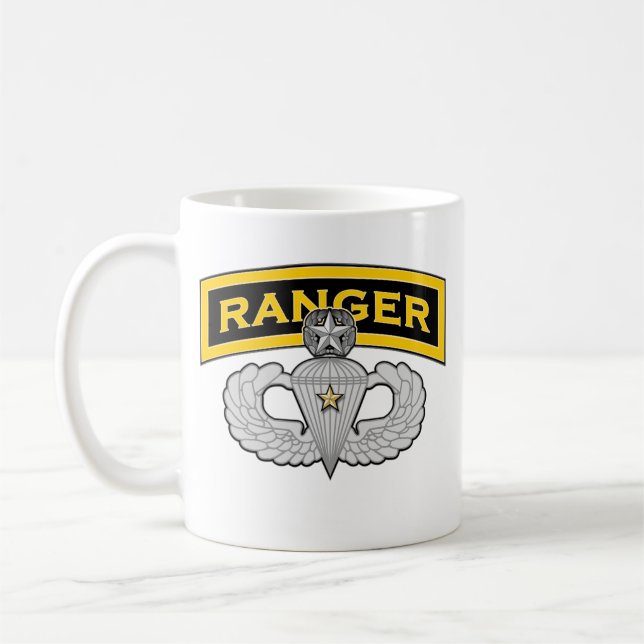 Ranger tab - Master Jump Wings - Combat Coffee Mug (Left)