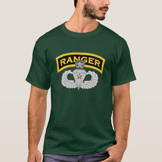 Ranger Tab & Master Parachutist - Combat T-Shirt (Front)