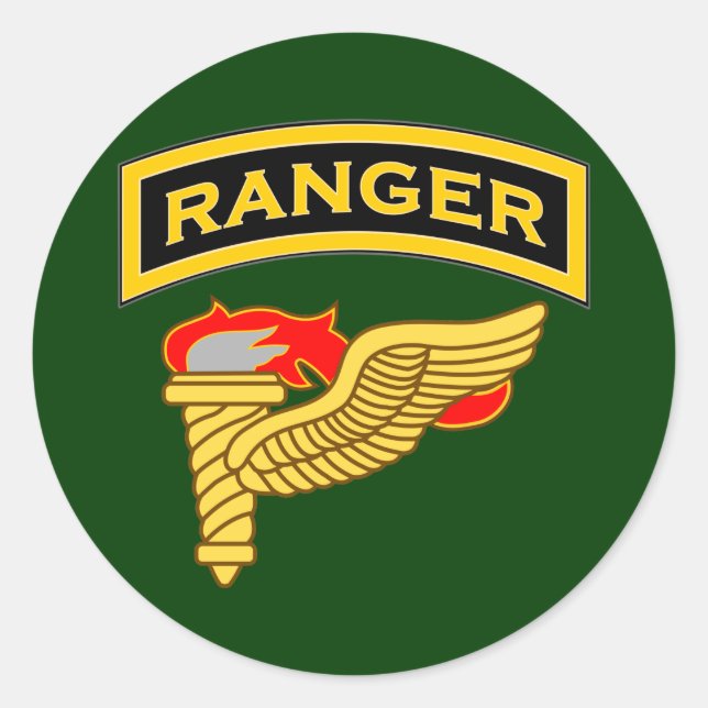 Ranger tab & Pathfinder badge Classic Round Sticker (Front)
