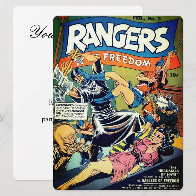 Rangers of Freedom Comics #3 Invitation (Front/Back)