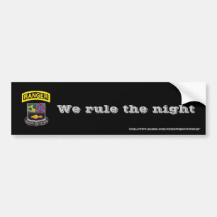 Rangers, We rule the night Bumper Sticker