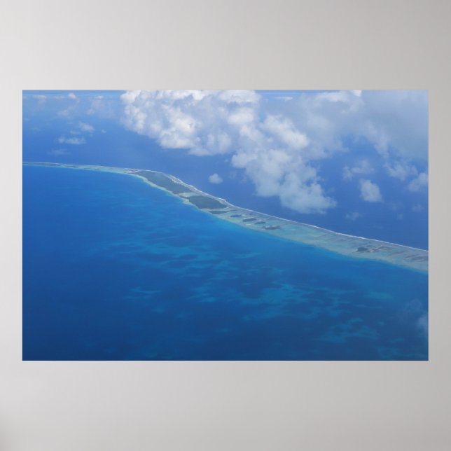 Rangiroa island airplane view poster (Front)