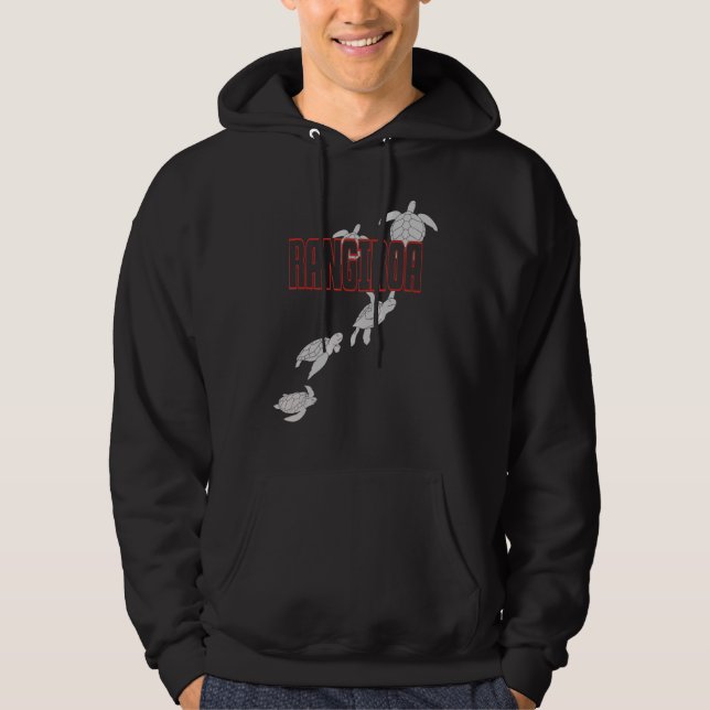Rangiroa Sea Turtles Scuba Diving With Turtles Hoodie (Front)