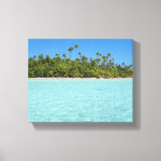 Rangiroa tropical island canvas print
