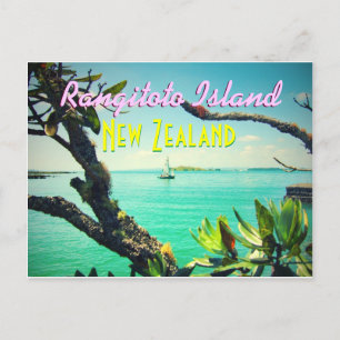 Rangitoto Island, New Zealand postcard