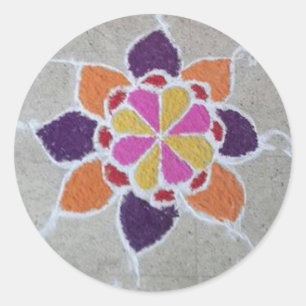 Rangoli.jpg Classic Round Sticker