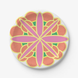 Rangoli of colours paper plate