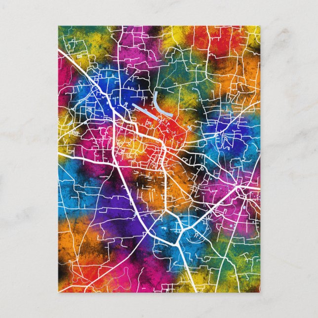 Rangpur Bangladesh City Map Postcard (Front)