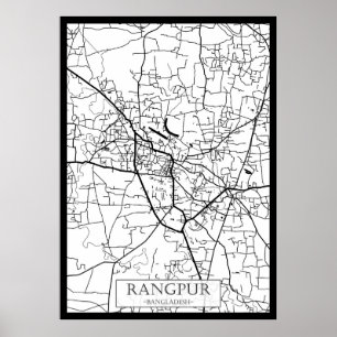 Rangpur Bangladesh City Map Poster