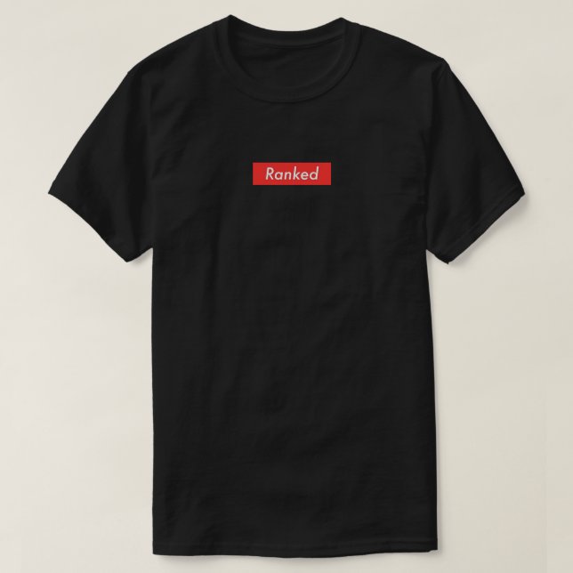 Ranked Black T - Shirt (Design Front)