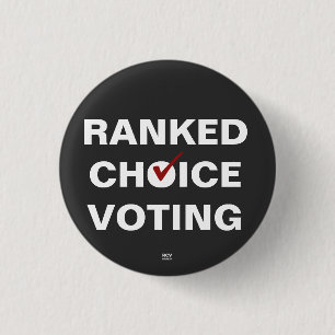 Ranked Choice Voting check 3 Cm Round Badge