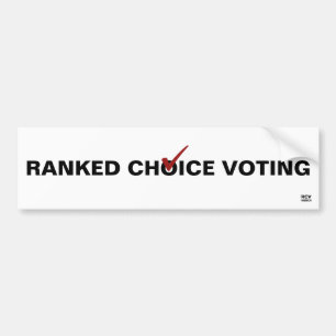 Ranked Choice Voting check Bumper Sticker