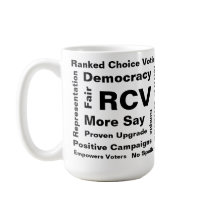 Ranked Choice Voting words 15oz Coffee Mug