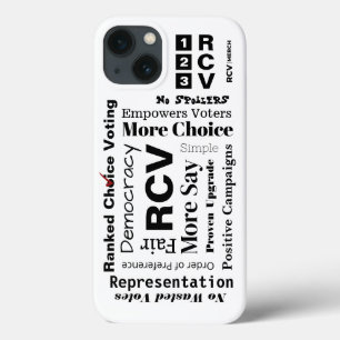 Ranked Choice Voting words Case-Mate Barely There iPhone 13 Case
