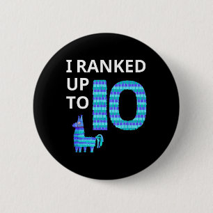 Ranked Up To 10 Birthday Video Game Llama Piñata B 6 Cm Round Badge
