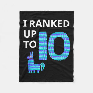 Ranked Up To 10 Birthday Video Game Llama Piñata B Fleece Blanket