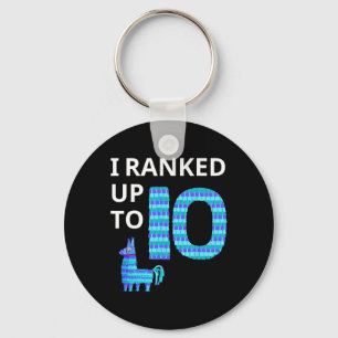 Ranked Up To 10 Birthday Video Game Llama Piñata B Key Ring