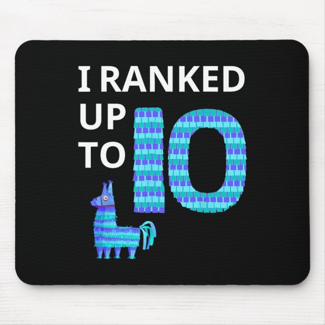 Ranked Up To 10 Birthday Video Game Llama Piñata B Mouse Mat (Front)