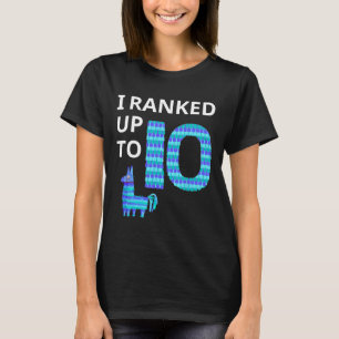 Ranked Up To 10 Birthday Video Game Llama Piñata B T-Shirt