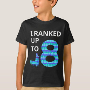 Ranked Up To 8 Birthday Video Game Llama Piñata Bi T-Shirt