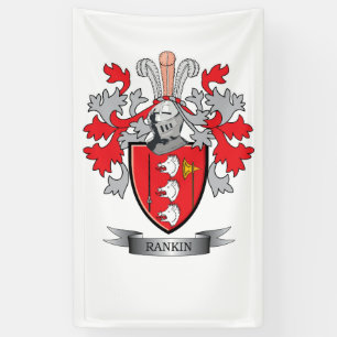 Rankin Family Crest Coat of Arms Banner